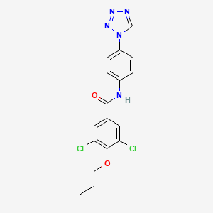 3,5-dichloro-4-propoxy-N-[4-(1H-tetrazol-1-yl)phenyl]benzamide