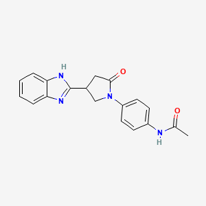 N-{4-[4-(1H-benzimidazol-2-yl)-2-oxopyrrolidin-1-yl]phenyl}acetamide