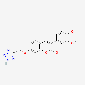 molecular formula C19H16N4O5 B11311567 3-(3,4-dimethoxyphenyl)-7-(1H-tetrazol-5-ylmethoxy)-2H-chromen-2-one 