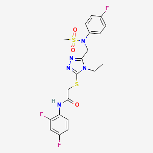 N-(2,4-difluorophenyl)-2-[(4-ethyl-5-{[(4-fluorophenyl)(methylsulfonyl)amino]methyl}-4H-1,2,4-triazol-3-yl)sulfanyl]acetamide