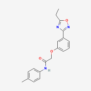 2-[3-(5-ethyl-1,2,4-oxadiazol-3-yl)phenoxy]-N-(4-methylphenyl)acetamide