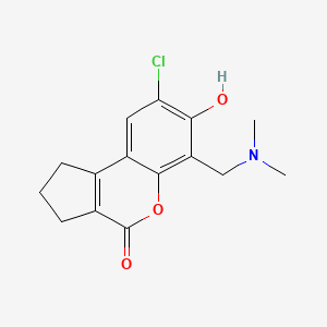 molecular formula C15H16ClNO3 B11311595 8-chloro-6-[(dimethylamino)methyl]-7-hydroxy-2,3-dihydrocyclopenta[c]chromen-4(1H)-one 