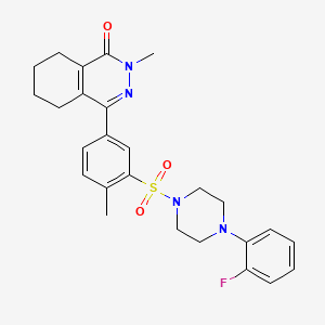 4-(3-{[4-(2-fluorophenyl)piperazin-1-yl]sulfonyl}-4-methylphenyl)-2-methyl-5,6,7,8-tetrahydrophthalazin-1(2H)-one