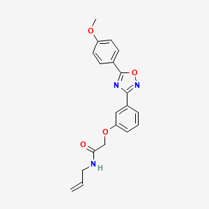 molecular formula C20H19N3O4 B11311635 2-{3-[5-(4-methoxyphenyl)-1,2,4-oxadiazol-3-yl]phenoxy}-N-(prop-2-en-1-yl)acetamide 