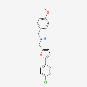 1-[5-(4-chlorophenyl)furan-2-yl]-N-(4-methoxybenzyl)methanamine