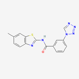 N-(6-methyl-1,3-benzothiazol-2-yl)-3-(1H-tetrazol-1-yl)benzamide