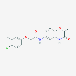 2-(4-chloro-3-methylphenoxy)-N-(2-methyl-3-oxo-3,4-dihydro-2H-1,4-benzoxazin-6-yl)acetamide