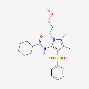 N-[1-(3-methoxypropyl)-4,5-dimethyl-3-(phenylsulfonyl)-1H-pyrrol-2-yl]cyclohexanecarboxamide