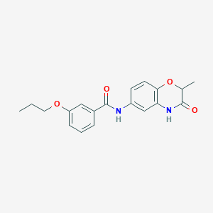 molecular formula C19H20N2O4 B11311684 N-(2-methyl-3-oxo-3,4-dihydro-2H-1,4-benzoxazin-6-yl)-3-propoxybenzamide 