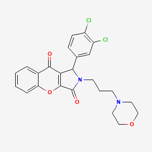 molecular formula C24H22Cl2N2O4 B11311723 1-(3,4-Dichlorophenyl)-2-[3-(morpholin-4-yl)propyl]-1,2-dihydrochromeno[2,3-c]pyrrole-3,9-dione 