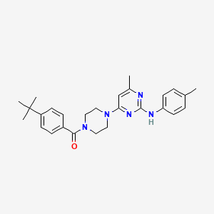 4-[4-(4-tert-butylbenzoyl)piperazin-1-yl]-6-methyl-N-(4-methylphenyl)pyrimidin-2-amine