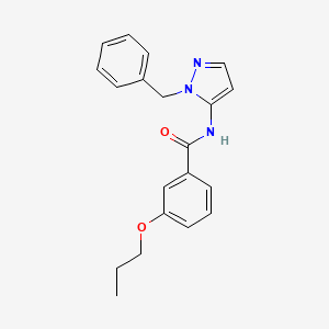 molecular formula C20H21N3O2 B11311748 N-(1-benzyl-1H-pyrazol-5-yl)-3-propoxybenzamide 