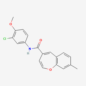 N-(3-chloro-4-methoxyphenyl)-8-methyl-1-benzoxepine-4-carboxamide