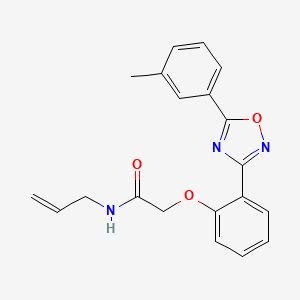 molecular formula C20H19N3O3 B11311774 2-{2-[5-(3-methylphenyl)-1,2,4-oxadiazol-3-yl]phenoxy}-N-(prop-2-en-1-yl)acetamide 