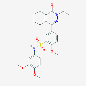 N-(3,4-dimethoxyphenyl)-5-(3-ethyl-4-oxo-3,4,5,6,7,8-hexahydrophthalazin-1-yl)-2-methoxybenzenesulfonamide