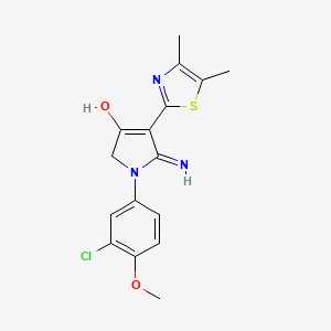 5-amino-1-(3-chloro-4-methoxyphenyl)-4-(4,5-dimethyl-1,3-thiazol-2-yl)-1,2-dihydro-3H-pyrrol-3-one