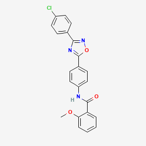 N-{4-[3-(4-chlorophenyl)-1,2,4-oxadiazol-5-yl]phenyl}-2-methoxybenzamide