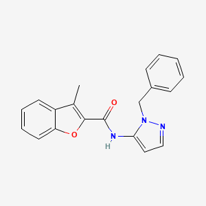 N-(1-benzyl-1H-pyrazol-5-yl)-3-methyl-1-benzofuran-2-carboxamide