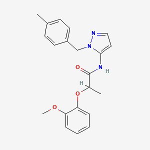 2-(2-methoxyphenoxy)-N-[1-(4-methylbenzyl)-1H-pyrazol-5-yl]propanamide