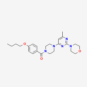 4-{4-[4-(4-Butoxybenzoyl)piperazin-1-yl]-6-methylpyrimidin-2-yl}morpholine