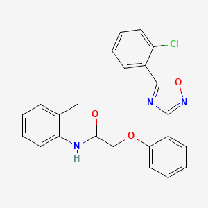 molecular formula C23H18ClN3O3 B11311919 2-{2-[5-(2-chlorophenyl)-1,2,4-oxadiazol-3-yl]phenoxy}-N-(2-methylphenyl)acetamide 