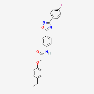 molecular formula C24H20FN3O3 B11311925 2-(4-ethylphenoxy)-N-{4-[3-(4-fluorophenyl)-1,2,4-oxadiazol-5-yl]phenyl}acetamide 