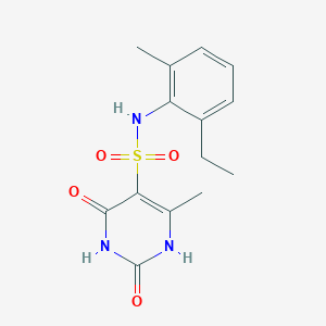 N-(2-ethyl-6-methylphenyl)-2-hydroxy-4-methyl-6-oxo-1,6-dihydropyrimidine-5-sulfonamide