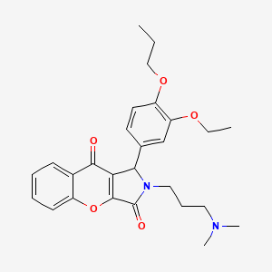 2-[3-(Dimethylamino)propyl]-1-(3-ethoxy-4-propoxyphenyl)-1,2-dihydrochromeno[2,3-c]pyrrole-3,9-dione