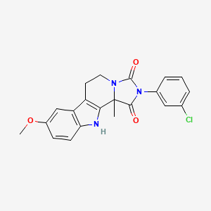 2-(3-Chlorophenyl)-8-methoxy-11B-methyl-5,6,11,11B-tetrahydro-1H-imidazo[5,1-A]beta-carboline-1,3(2H)-dione