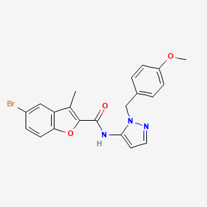 5-bromo-N-[1-(4-methoxybenzyl)-1H-pyrazol-5-yl]-3-methyl-1-benzofuran-2-carboxamide