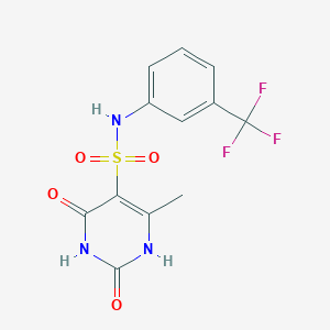 2,4-dihydroxy-6-methyl-N-[3-(trifluoromethyl)phenyl]pyrimidine-5-sulfonamide