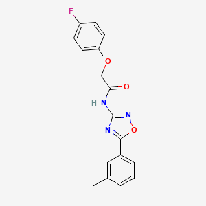 molecular formula C17H14FN3O3 B11311987 2-(4-fluorophenoxy)-N-[5-(3-methylphenyl)-1,2,4-oxadiazol-3-yl]acetamide 