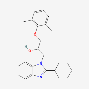 1-(2-cyclohexyl-1H-benzimidazol-1-yl)-3-(2,6-dimethylphenoxy)propan-2-ol