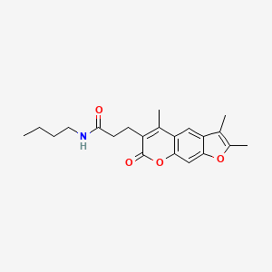 N-butyl-3-(2,3,5-trimethyl-7-oxo-7H-furo[3,2-g]chromen-6-yl)propanamide