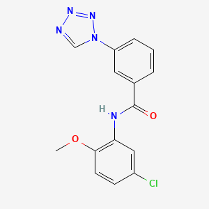 molecular formula C15H12ClN5O2 B11312003 N-(5-chloro-2-methoxyphenyl)-3-(1H-tetrazol-1-yl)benzamide 