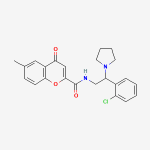 N-[2-(2-chlorophenyl)-2-(pyrrolidin-1-yl)ethyl]-6-methyl-4-oxo-4H-chromene-2-carboxamide