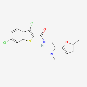 3,6-dichloro-N-[2-(dimethylamino)-2-(5-methylfuran-2-yl)ethyl]-1-benzothiophene-2-carboxamide