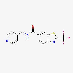 molecular formula C15H10F3N3OS B11312014 N-(pyridin-4-ylmethyl)-2-(trifluoromethyl)-1,3-benzothiazole-6-carboxamide 