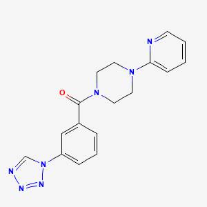 molecular formula C17H17N7O B11312022 [4-(pyridin-2-yl)piperazin-1-yl][3-(1H-tetrazol-1-yl)phenyl]methanone 