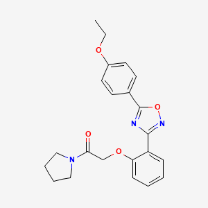 2-{2-[5-(4-Ethoxyphenyl)-1,2,4-oxadiazol-3-yl]phenoxy}-1-(pyrrolidin-1-yl)ethanone