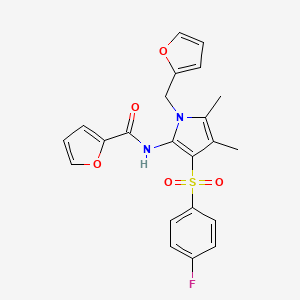 N-{3-[(4-fluorophenyl)sulfonyl]-1-(furan-2-ylmethyl)-4,5-dimethyl-1H-pyrrol-2-yl}furan-2-carboxamide