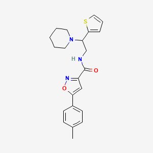 5-(4-methylphenyl)-N-[2-(piperidin-1-yl)-2-(thiophen-2-yl)ethyl]-1,2-oxazole-3-carboxamide