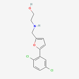 2-({[5-(2,5-Dichlorophenyl)furan-2-yl]methyl}amino)ethanol