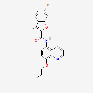 6-bromo-N-(8-butoxyquinolin-5-yl)-3-methyl-1-benzofuran-2-carboxamide