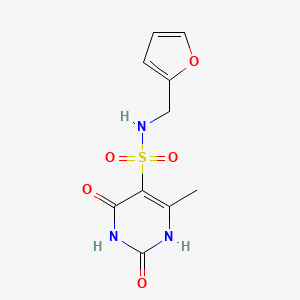 molecular formula C10H11N3O5S B11312112 N-(furan-2-ylmethyl)-6-methyl-2,4-dioxo-1,2,3,4-tetrahydropyrimidine-5-sulfonamide 