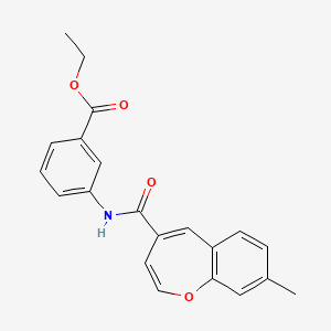 Ethyl 3-{[(8-methyl-1-benzoxepin-4-yl)carbonyl]amino}benzoate