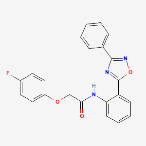 2-(4-fluorophenoxy)-N-[2-(3-phenyl-1,2,4-oxadiazol-5-yl)phenyl]acetamide