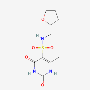 molecular formula C10H15N3O5S B11312140 2,4-dihydroxy-6-methyl-N-(tetrahydrofuran-2-ylmethyl)pyrimidine-5-sulfonamide 