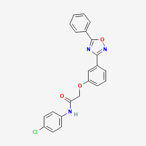 N-(4-chlorophenyl)-2-[3-(5-phenyl-1,2,4-oxadiazol-3-yl)phenoxy]acetamide