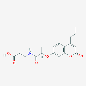 N-{2-[(2-oxo-4-propyl-2H-chromen-7-yl)oxy]propanoyl}-beta-alanine